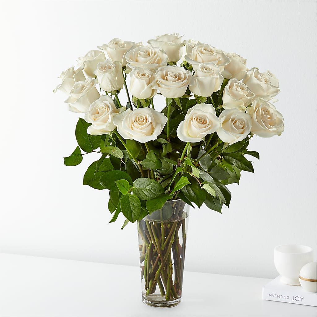 Long Stem White Rose Bouquet – MCKNIGHT'S FLOWERSHOPPE INC., Peterborough ON