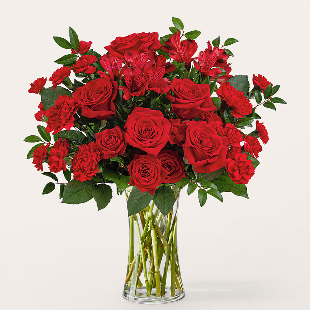 Brilliant Ruby Bouquet – MCKNIGHT'S FLOWERSHOPPE INC., Peterborough ON