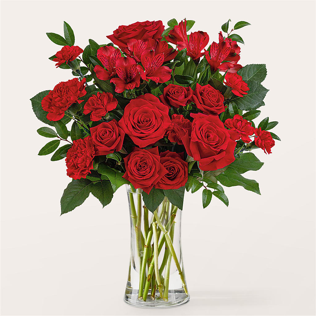 Brilliant Ruby Bouquet – MCKNIGHT'S FLOWERSHOPPE INC., Peterborough ON