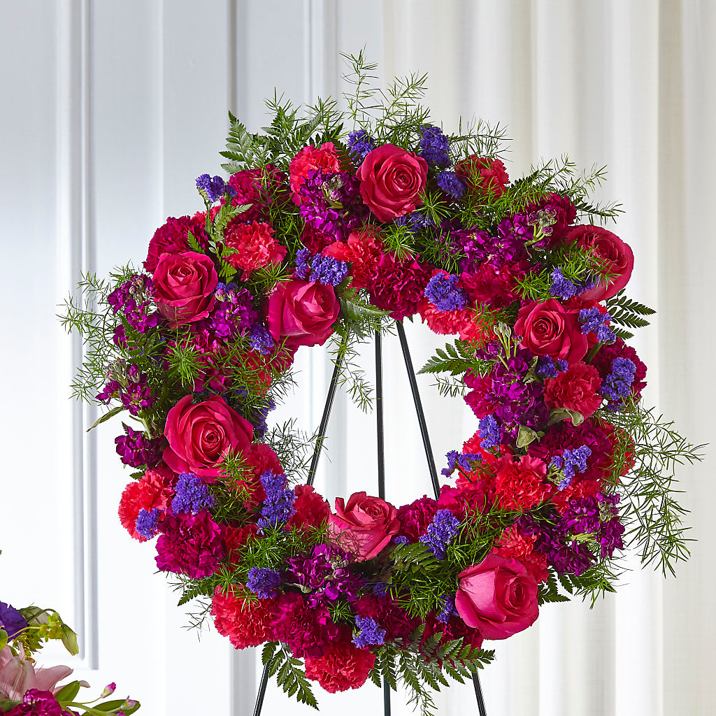 Calming Colors Wreath – MCKNIGHT'S FLOWERSHOPPE INC., Peterborough ON
