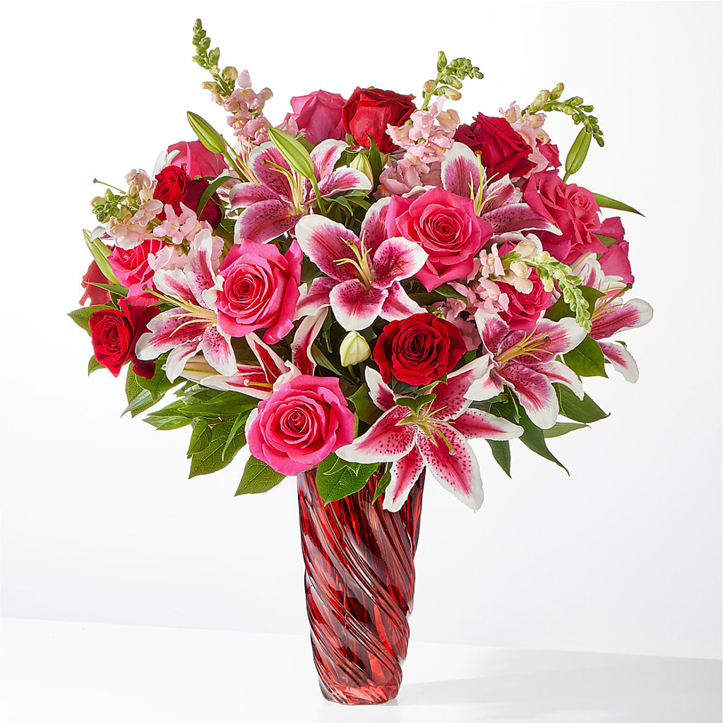 Always You Bouquet with Luxe Swirl Vase – MCKNIGHT'S FLOWERSHOPPE INC., Peterborough ON