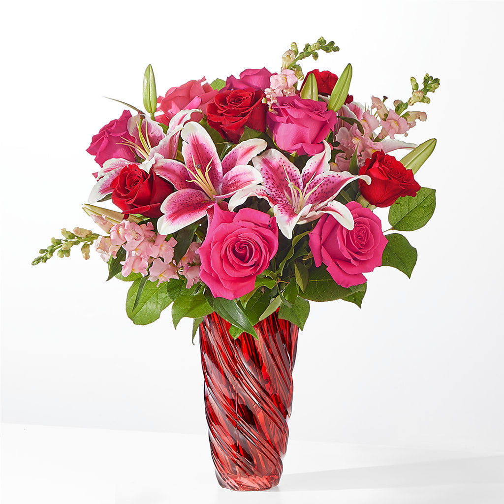 Always You Bouquet with Luxe Swirl Vase – MCKNIGHT'S FLOWERSHOPPE INC., Peterborough ON