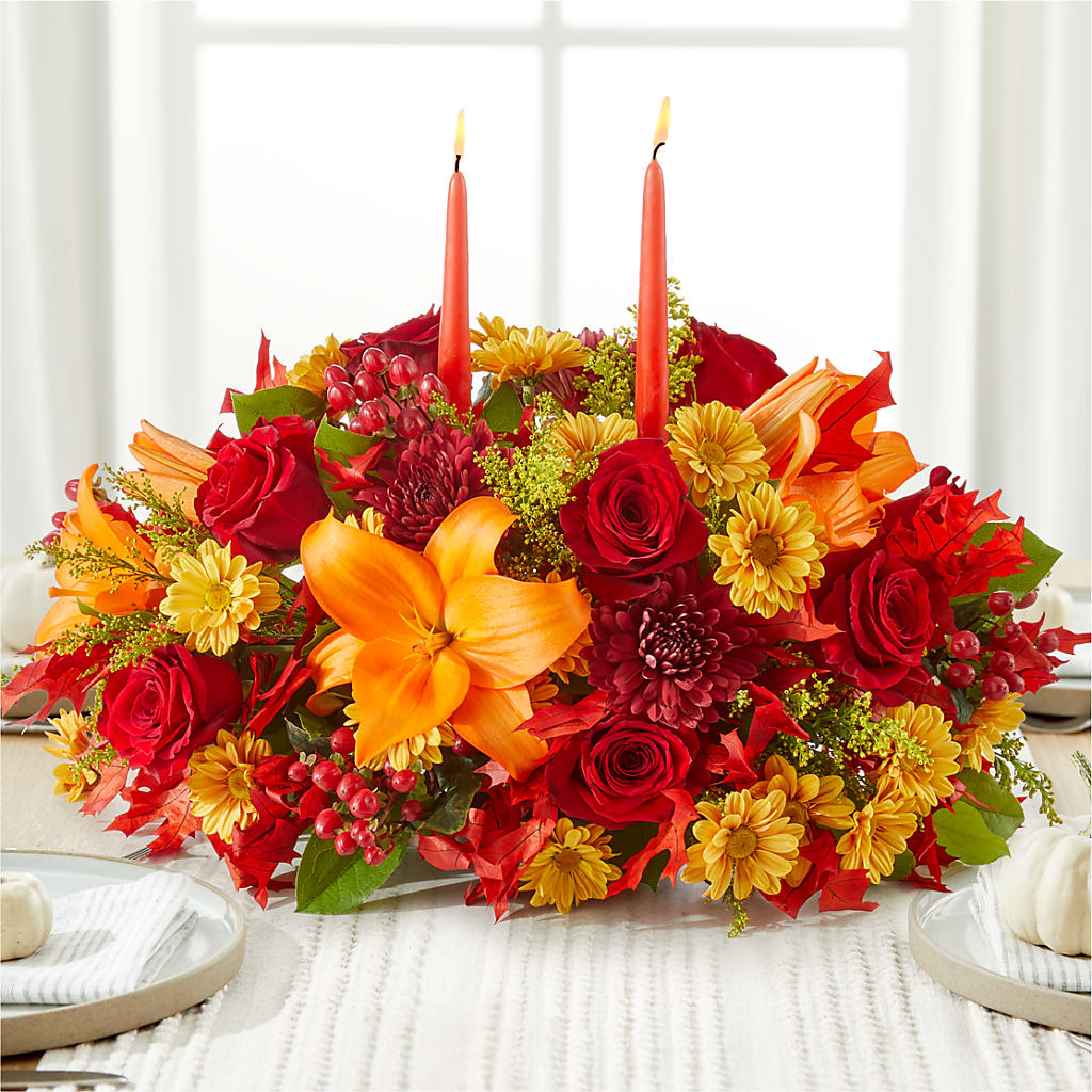Autumn's Embrace Centerpiece – MCKNIGHT'S FLOWERSHOPPE INC., Peterborough ON