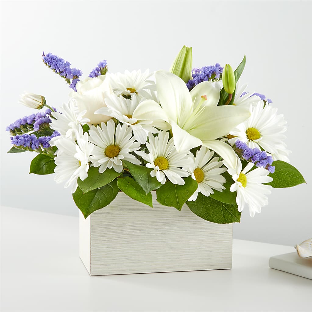 Beyond Blue Box Bouquet – MCKNIGHT'S FLOWERSHOPPE INC., Peterborough ON