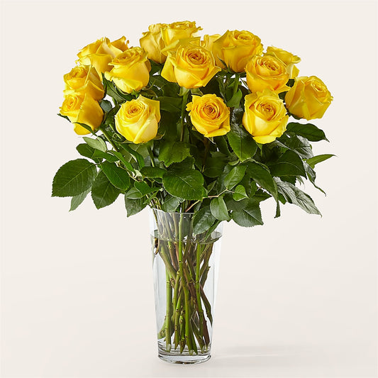 Long Stem Yellow Rose Bouquet – MCKNIGHT'S FLOWERSHOPPE INC., Peterborough ON