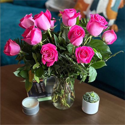 Long Stem Pink Rose Bouquet – MCKNIGHT'S FLOWERSHOPPE INC., Peterborough ON