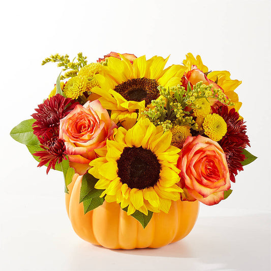 Golden Gourd Pumpkin Bouquet – MCKNIGHT'S FLOWERSHOPPE INC., Peterborough ON