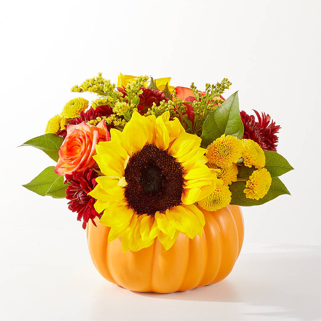 Golden Gourd Pumpkin Bouquet – MCKNIGHT'S FLOWERSHOPPE INC., Peterborough ON