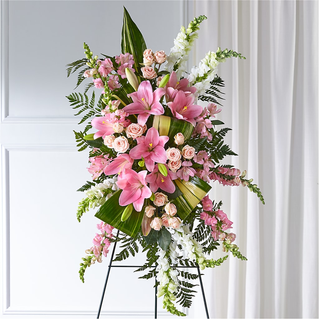 Elegant Embrace Standing Spray – MCKNIGHT'S FLOWERSHOPPE INC., Peterborough ON