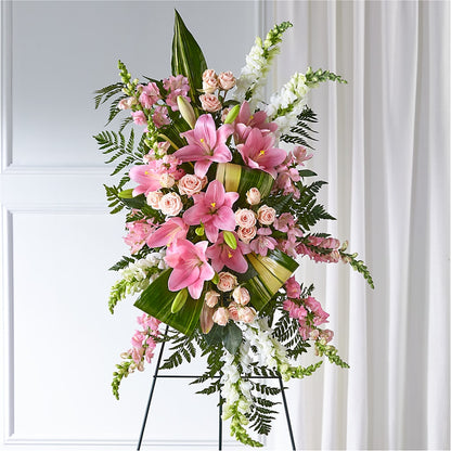 Elegant Embrace Standing Spray – MCKNIGHT'S FLOWERSHOPPE INC., Peterborough ON