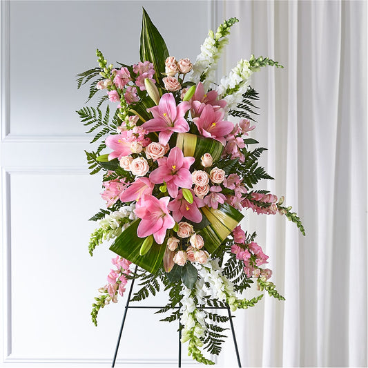 Elegant Embrace Standing Spray – MCKNIGHT'S FLOWERSHOPPE INC., Peterborough ON