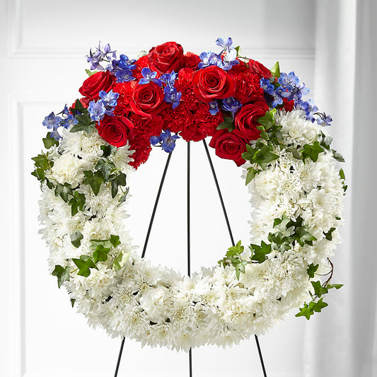 Patriotic Passion Wreath – MCKNIGHT'S FLOWERSHOPPE INC., Peterborough ON