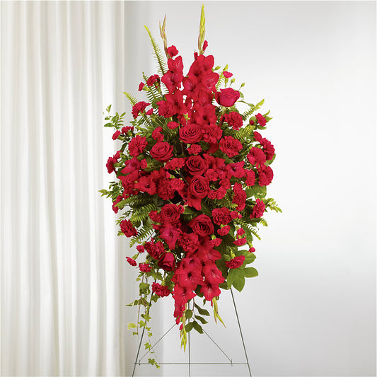 From the Heart Standing Spray – MCKNIGHT'S FLOWERSHOPPE INC., Peterborough ON