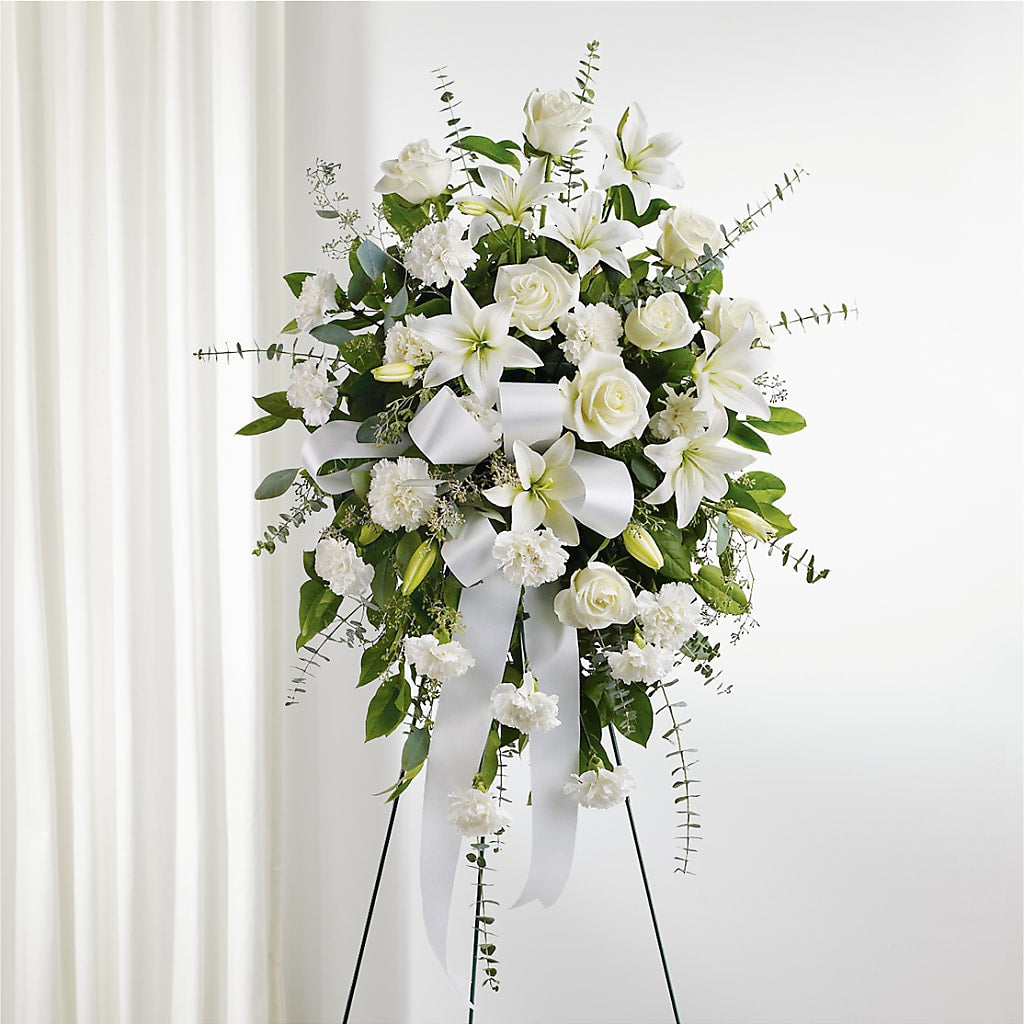 With Care Standing Spray – MCKNIGHT'S FLOWERSHOPPE INC., Peterborough ON