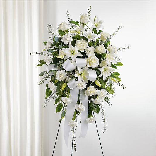 With Care Standing Spray – MCKNIGHT'S FLOWERSHOPPE INC., Peterborough ON
