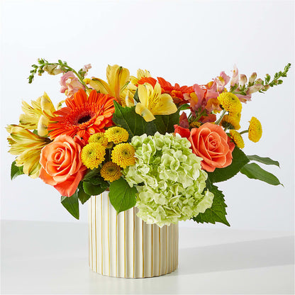 Autumn Sunshine Bouquet with Ivory Vase – MCKNIGHT'S FLOWERSHOPPE INC., Peterborough ON