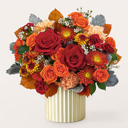 Merlot Bouquet with Ivory Vase – MCKNIGHT'S FLOWERSHOPPE INC., Peterborough ON