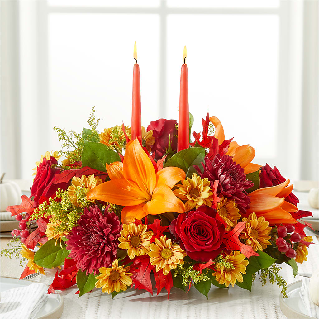 Autumn's Embrace Centerpiece – MCKNIGHT'S FLOWERSHOPPE INC., Peterborough ON