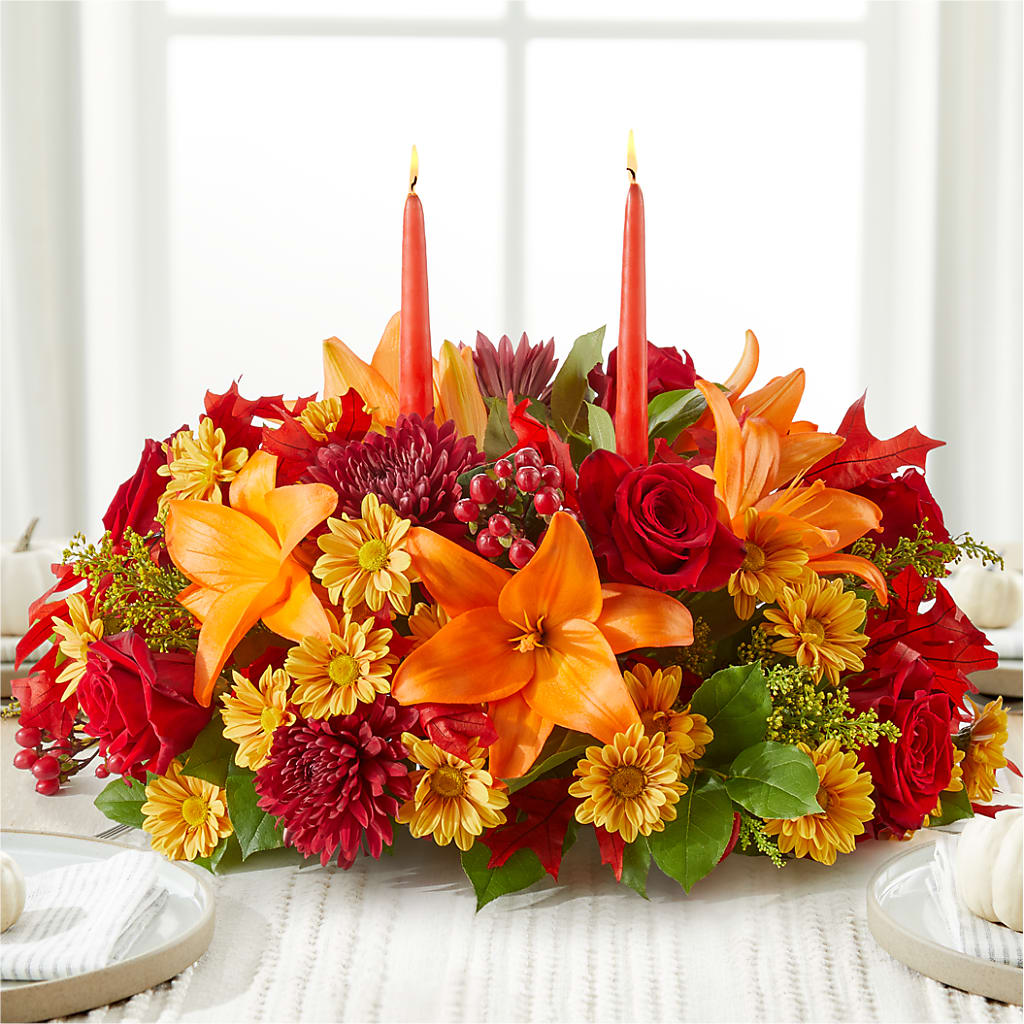 Autumn's Embrace Centerpiece – MCKNIGHT'S FLOWERSHOPPE INC., Peterborough ON